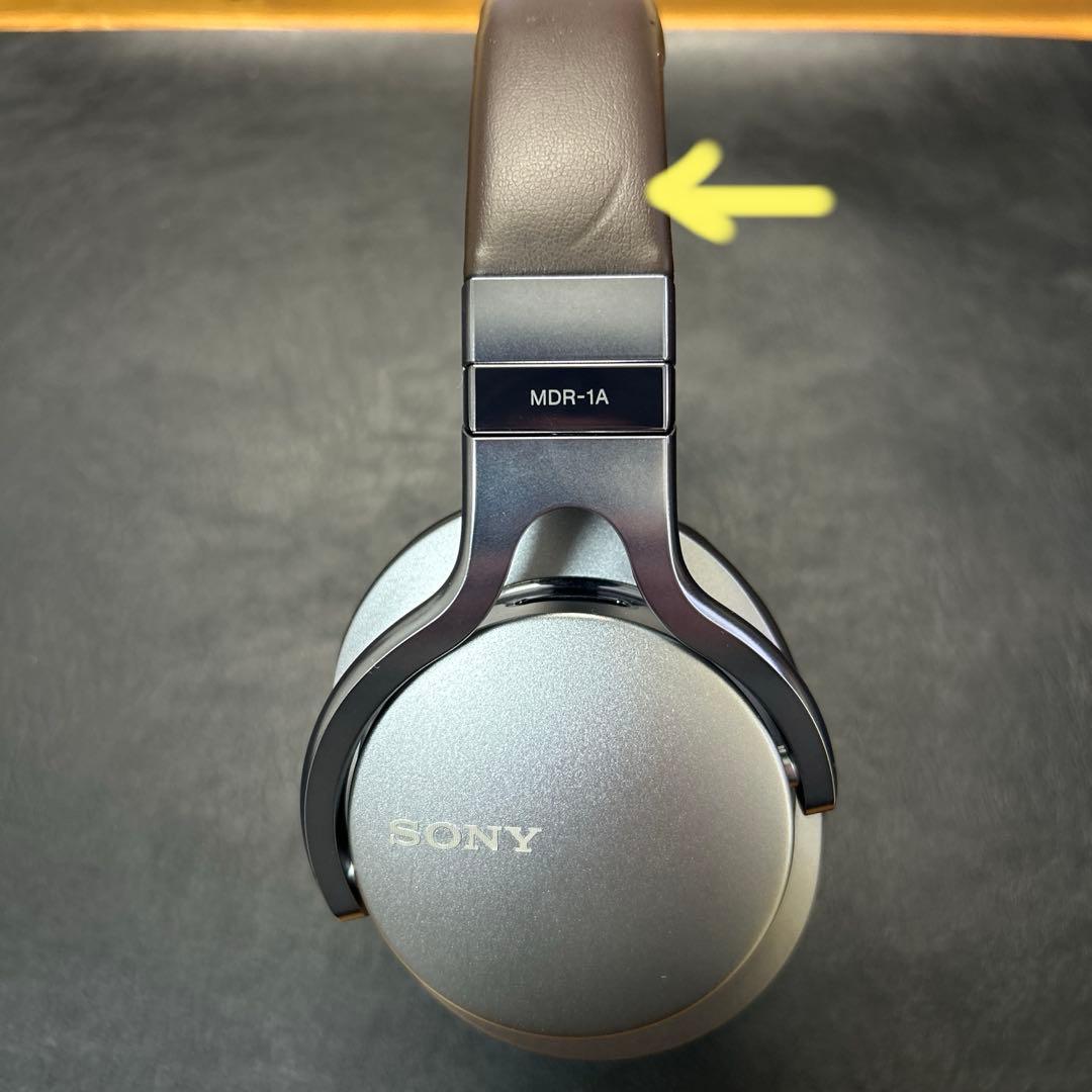 【美品】SONY MDR-1A ステレオヘッドホン シルバー　ハイレゾ対応