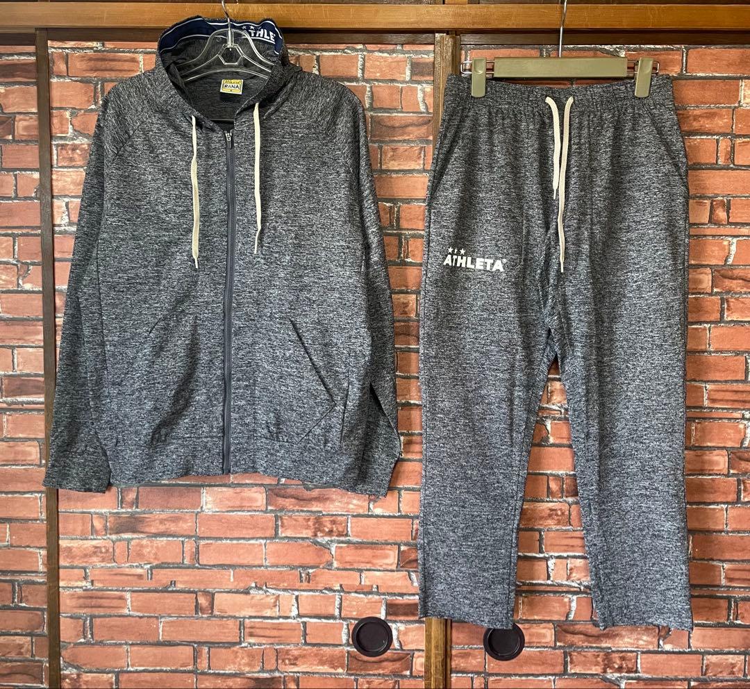 【美品】アスレタATHLETAジップアップジャケットパーカー＆パンツサッカーM