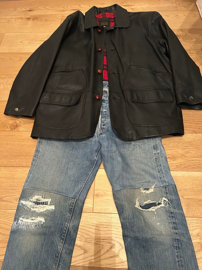 カーコート　レザー　ヴィンテージ　ビームス　ビンテージ　アローズ　オアスロウ