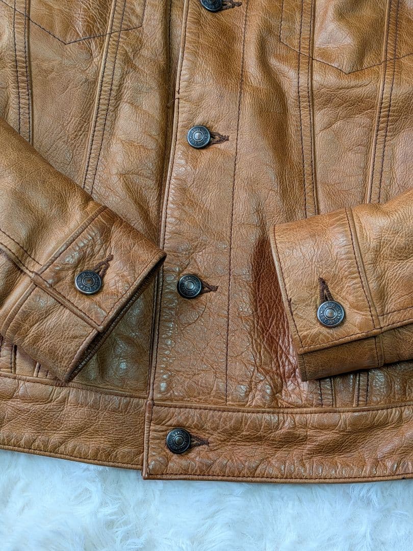 00s OLD GAP leather トラッカージャケット アーカイブ