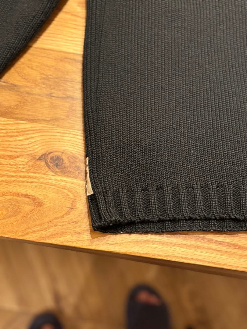 EMPORIO ARMANI ドライバーズニット PVCレザー 美品