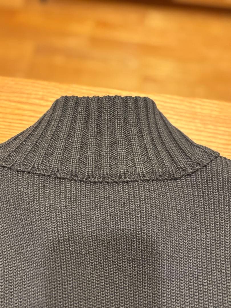 EMPORIO ARMANI ドライバーズニット PVCレザー 美品