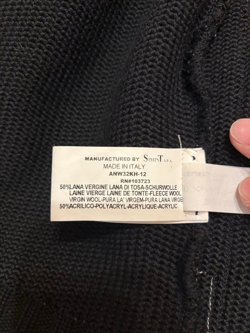 EMPORIO ARMANI ドライバーズニット PVCレザー 美品