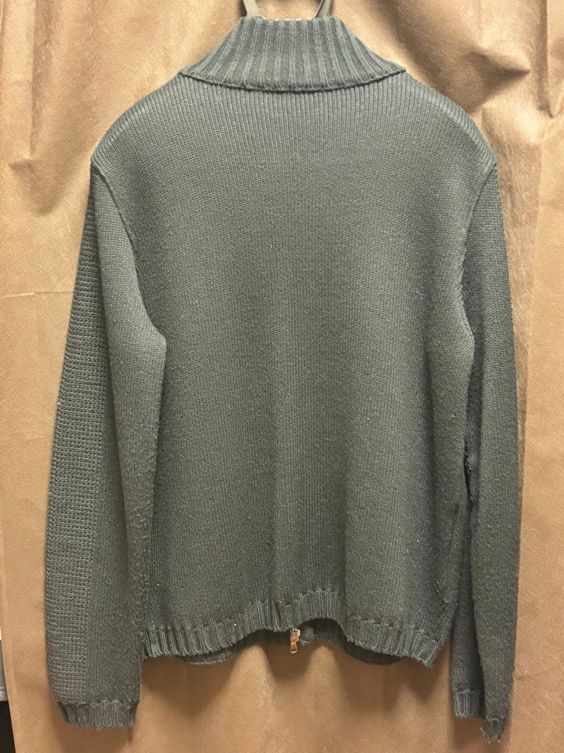 EMPORIO ARMANI ドライバーズニット PVCレザー 美品