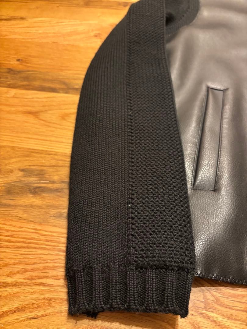 EMPORIO ARMANI ドライバーズニット PVCレザー 美品