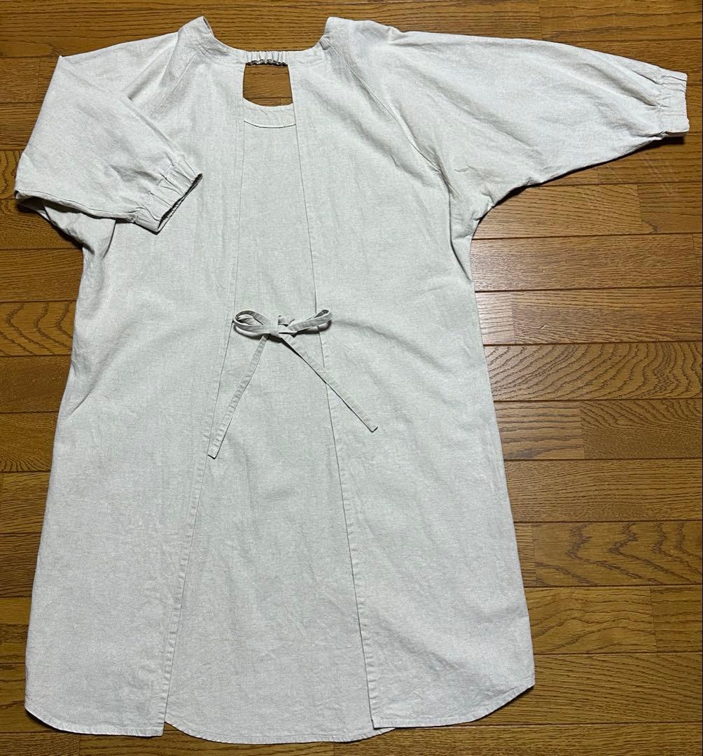 中川政七商店　割烹着　ロング丈/生成