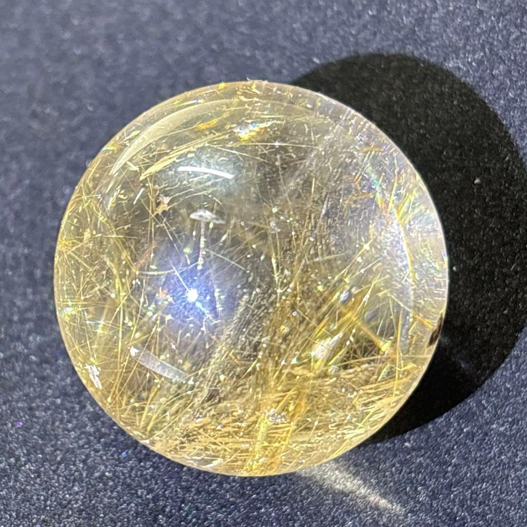 天然石 ルチルクオーツ スフィア 置物 丸玉 30.9mm