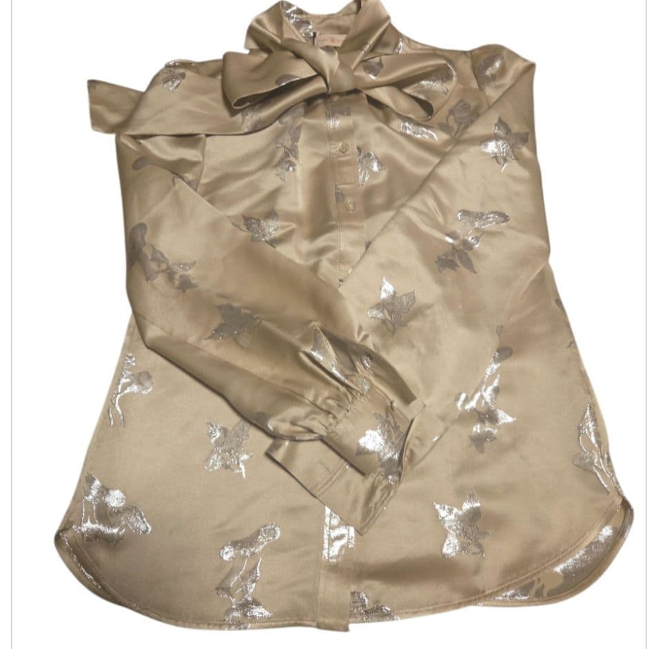 Tory Burch Brigitte Blouse サイズ2ゴージャスリボン
