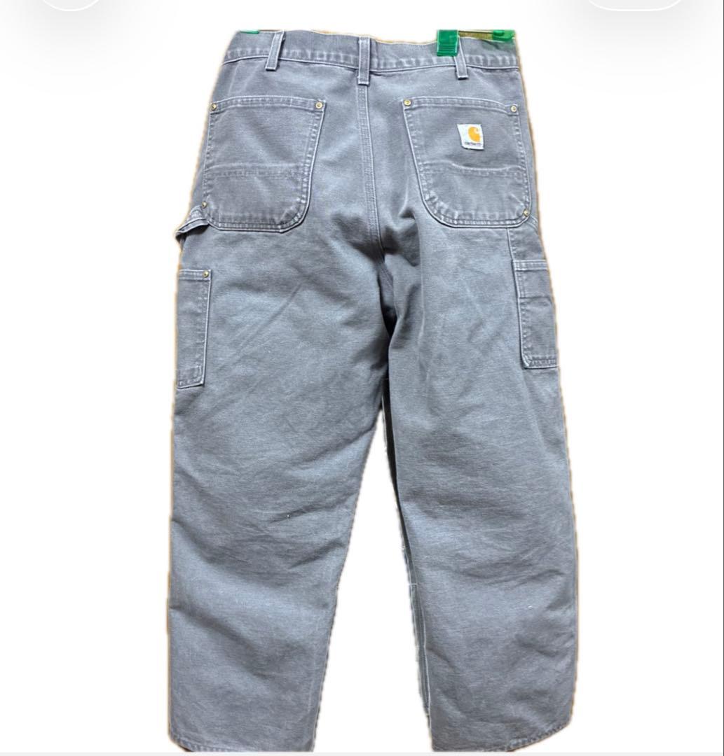 週末セールcarhartt ダブルニー　USA製　グレー　カーハート