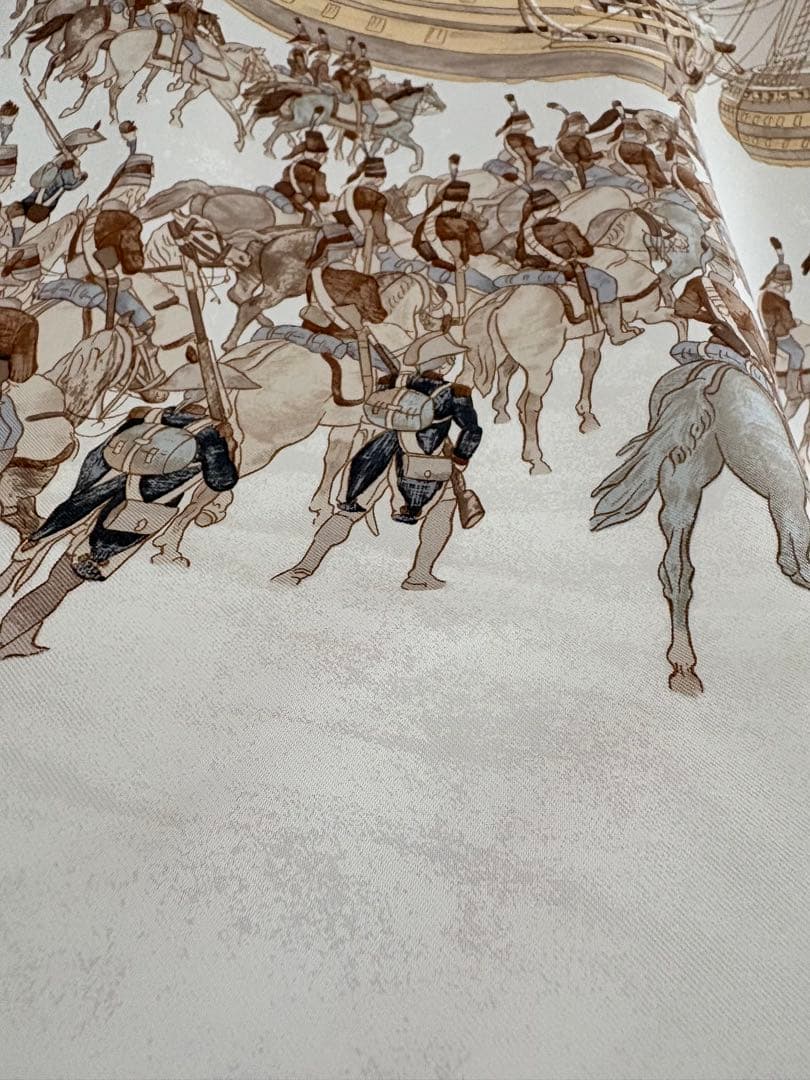 美品 エルメス カレ90 MARINE ET CAVALERIE 海と騎兵隊