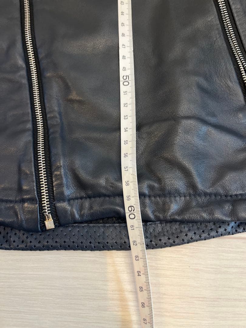 【Paul Smith】羊革 ラムレザー メッシュ切替 ライダースジャケット M