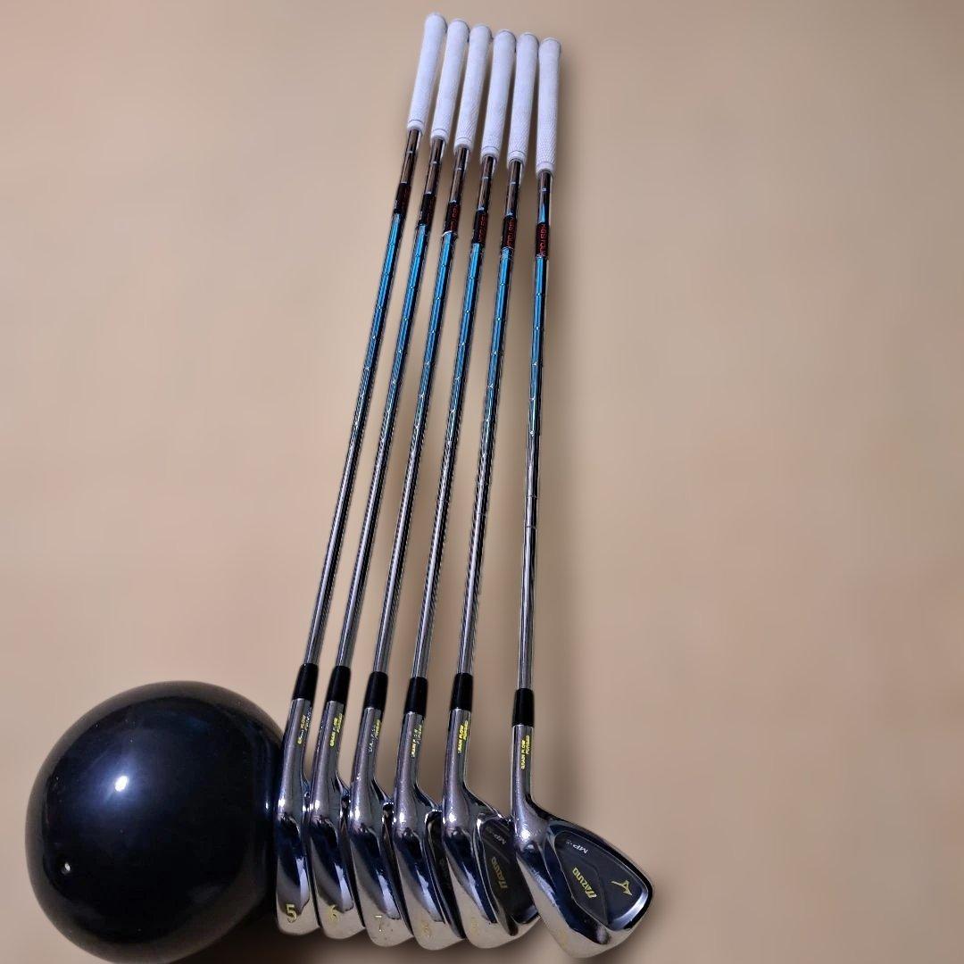 ミズノ名器MP53アイアン.5番～PWまで6本。KBSツアーシャフト付き！