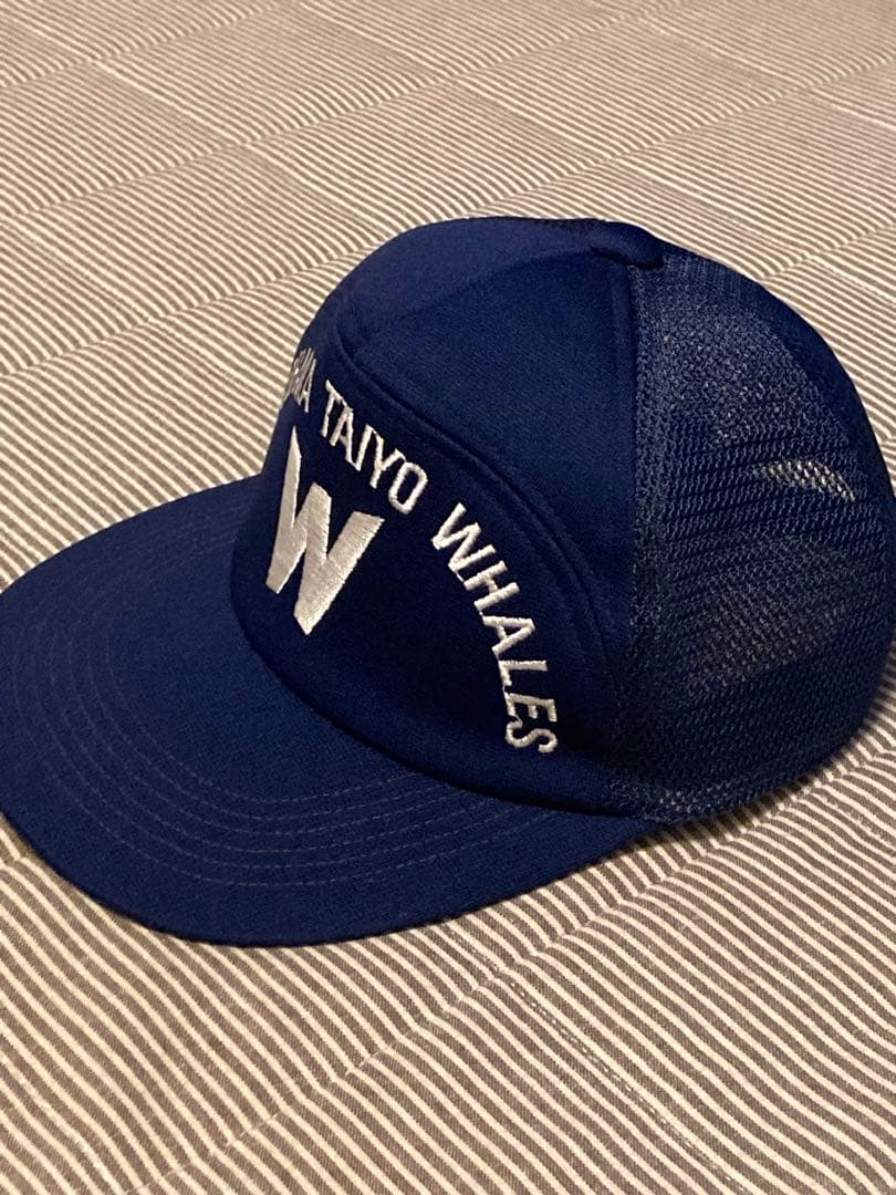 超希少！大洋ホエールズ メッシュキャップ デッドストック　キッズ　レディース