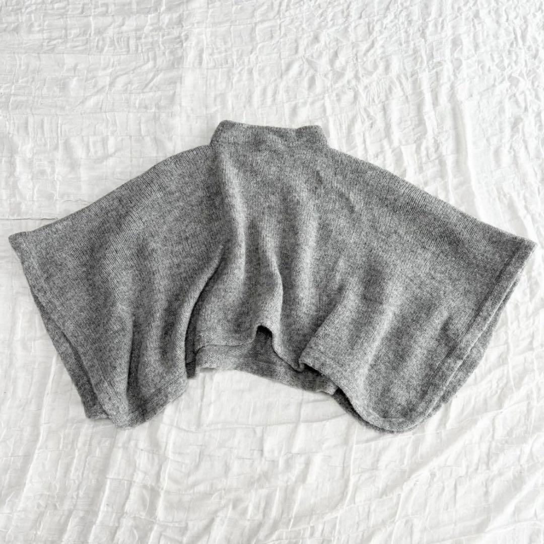 【美品】現行モデル45R ニット ウール セーター ポンチョ ハイネック