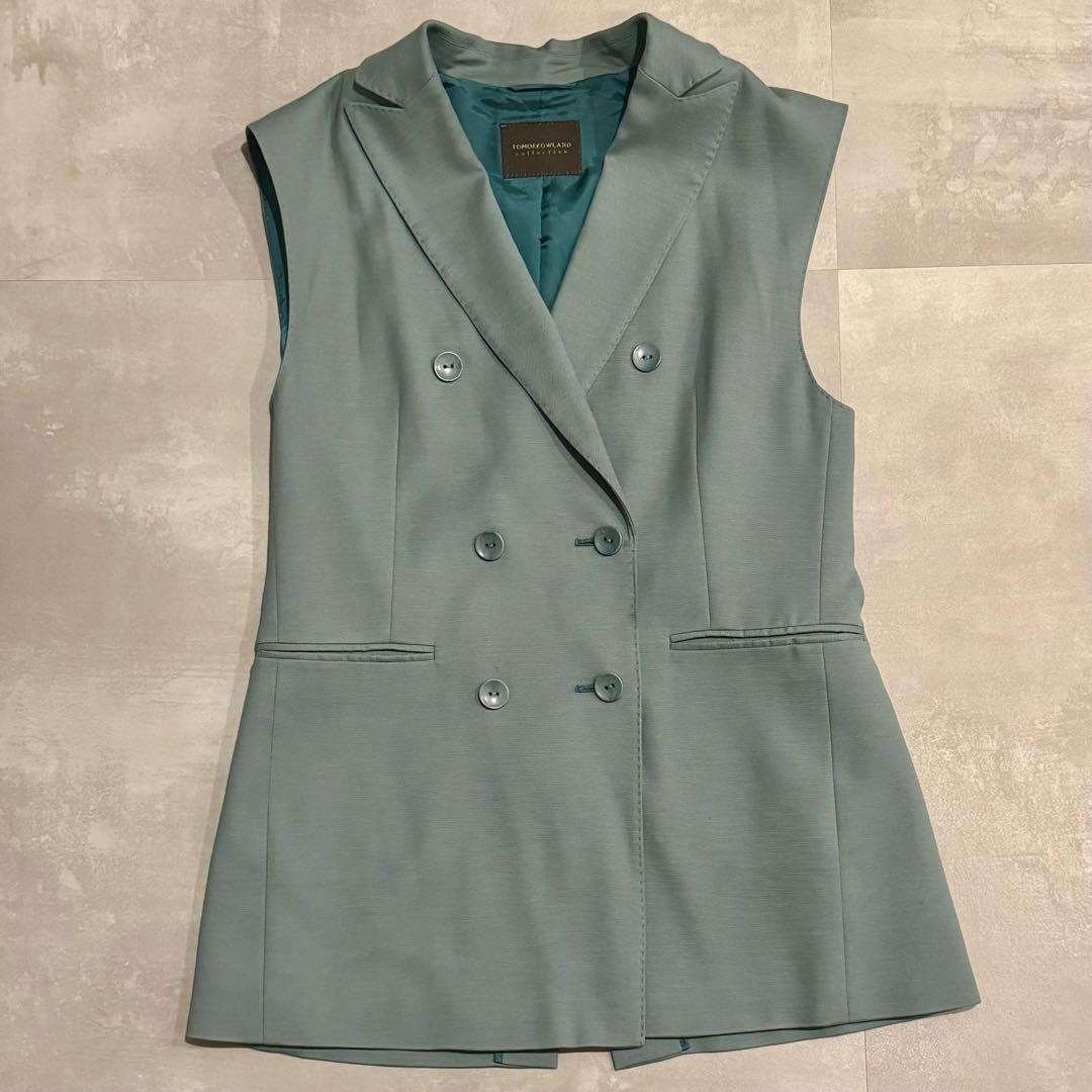 お値下げ〈美品〉TOMORROWLAND ストレッチダブルブレストジレ