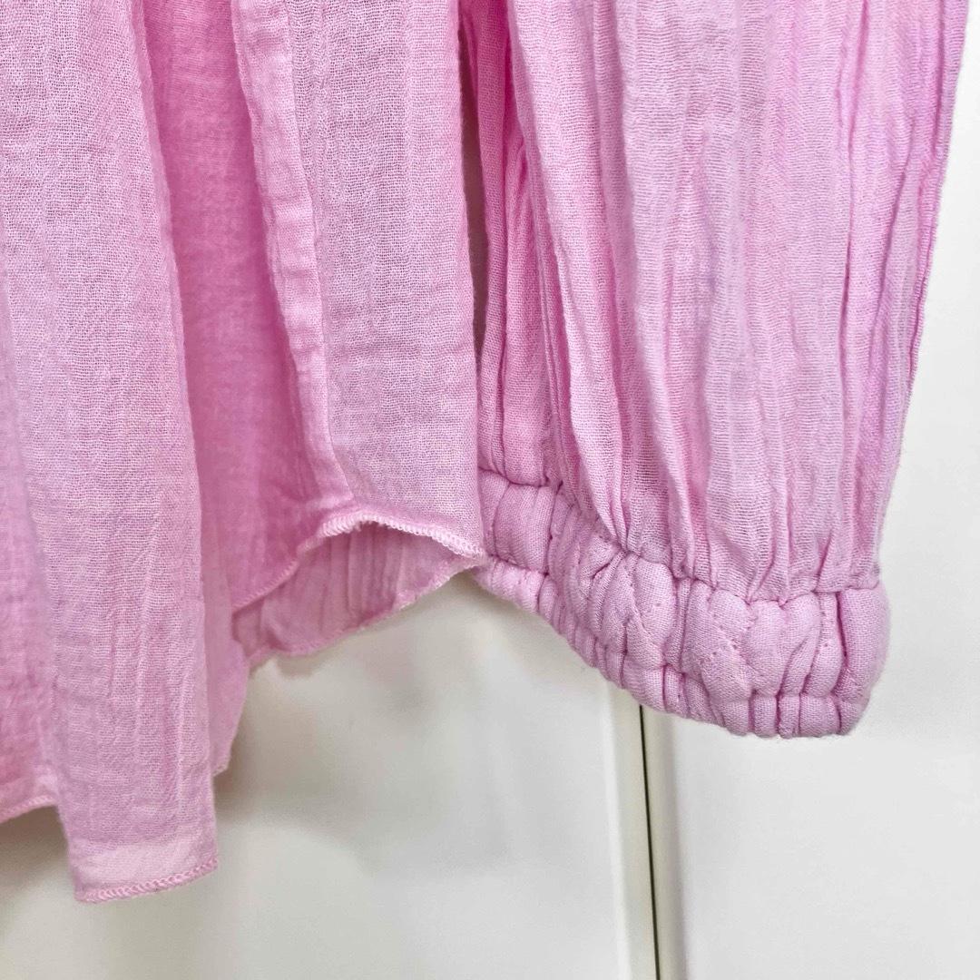 25SS Whim Gazette フリルギャザーブラウス ピンク