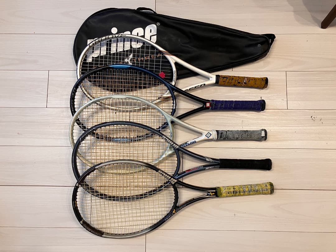 テニスラケット　5本　Prince,Wilson,Mizuno