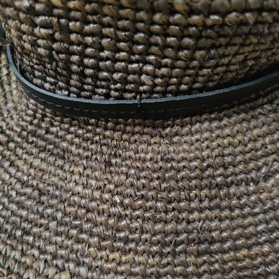 【希少!!】Y's ワイズ ヨウジヤマモト ラフィアハット 中折れ帽 帽子 牛革