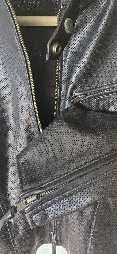 Liugoo Leathers 本革 メッシュシングルライダースSRS03B