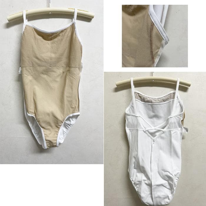 新品 バレエレオタード 子ども 日本製 150cm シロ チュール