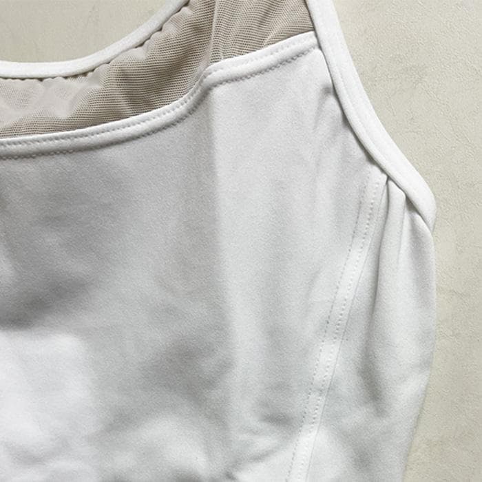 新品 バレエレオタード 子ども 日本製 150cm シロ チュール