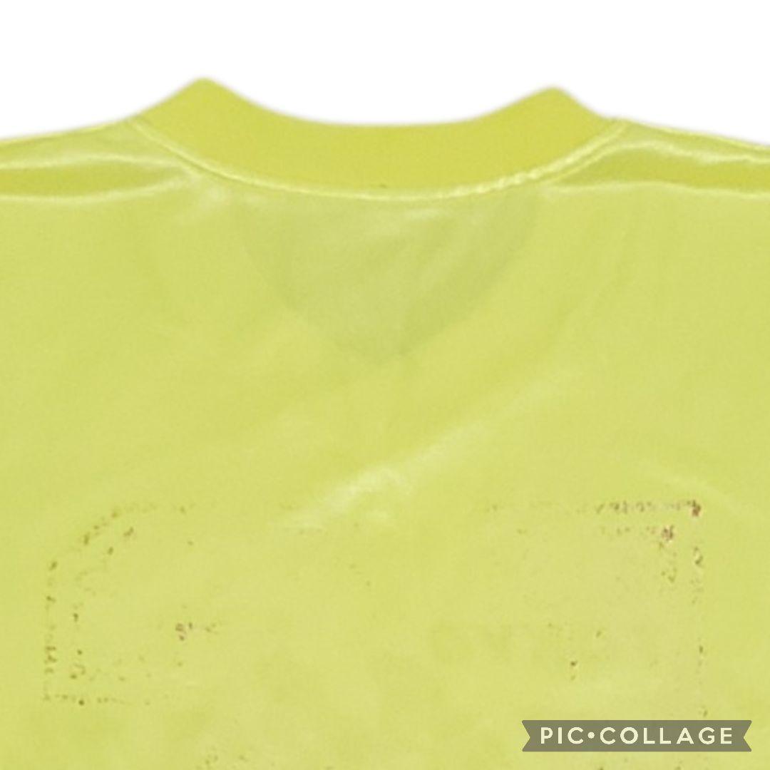 東京学館高校　サッカー部　背番号21　練習着？　Vネック　ポリエステル生地　黄色