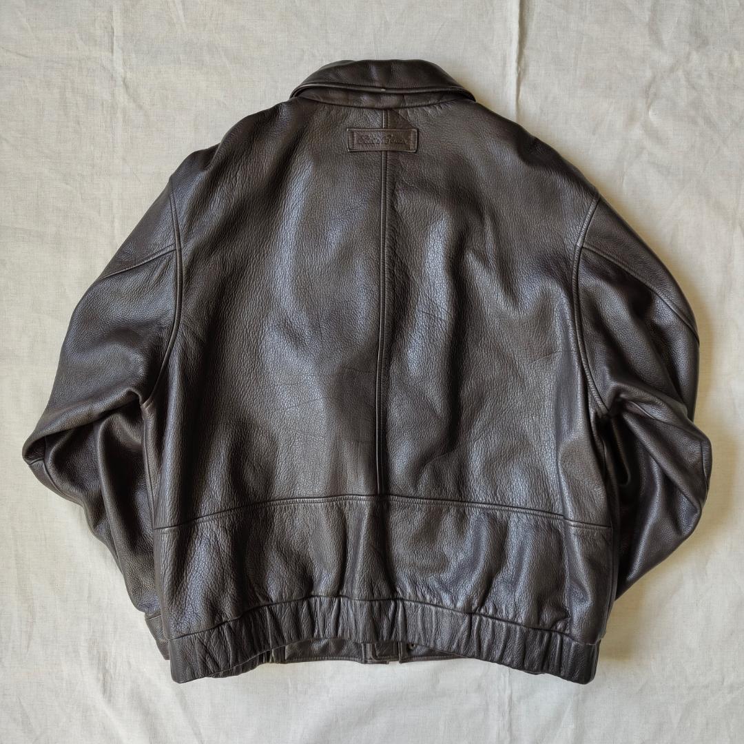 90s 00s Eddie Bauer レザージャケット ブルゾン ブラウン