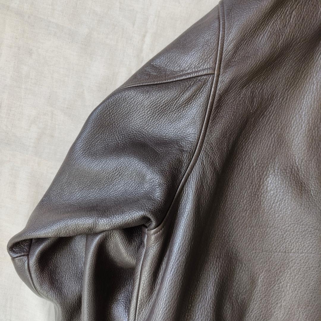 90s 00s Eddie Bauer レザージャケット ブルゾン ブラウン