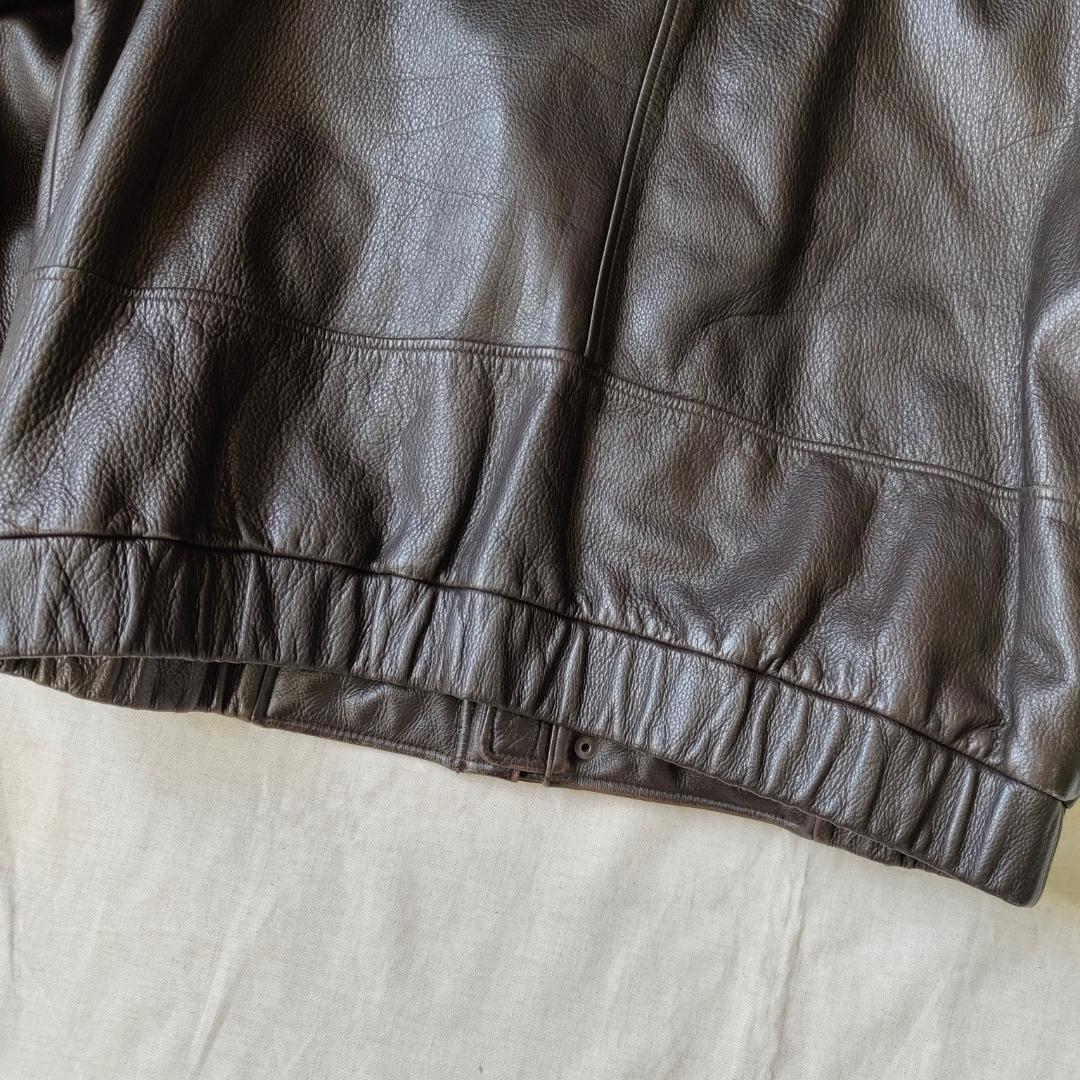 90s 00s Eddie Bauer レザージャケット ブルゾン ブラウン