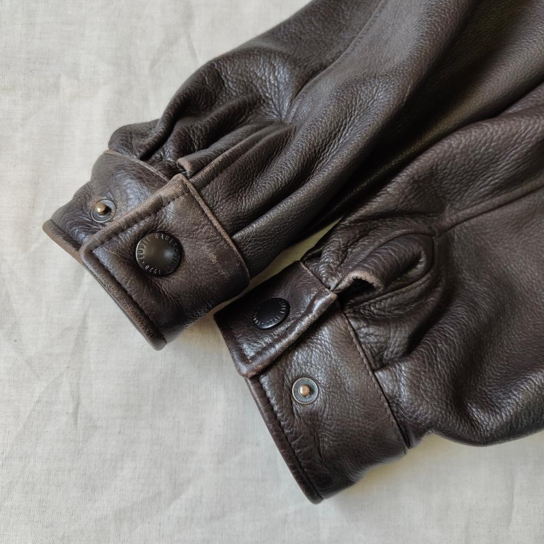 90s 00s Eddie Bauer レザージャケット ブルゾン ブラウン