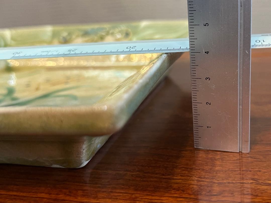 益子焼　明石庄作　角皿　１枚　大皿