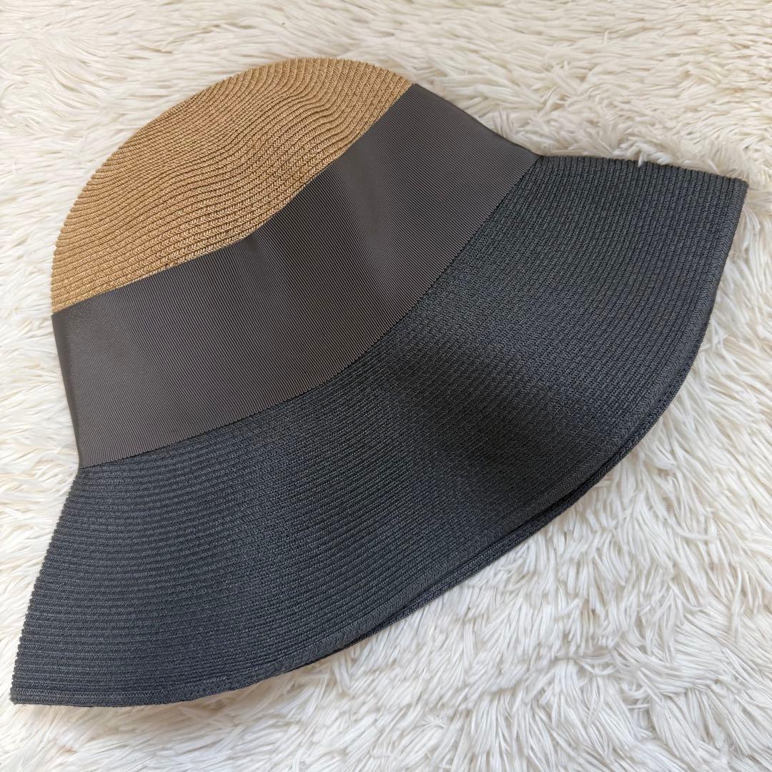 【極美品】アシーナニューヨーク リサコ ツートーンハット リボン 夏