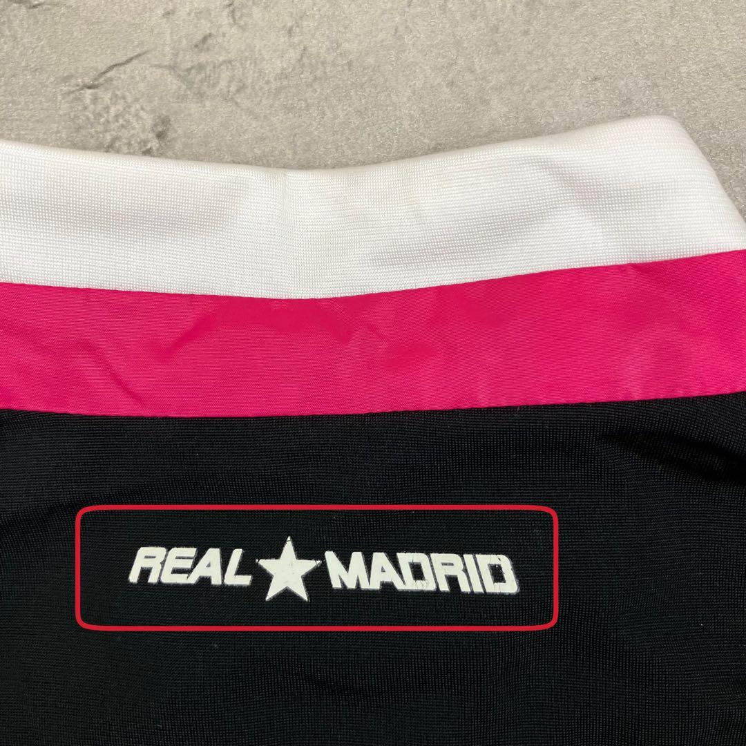 adidas レアルマドリード トラックジャケット 古着 刺繍 三本線 ブラック
