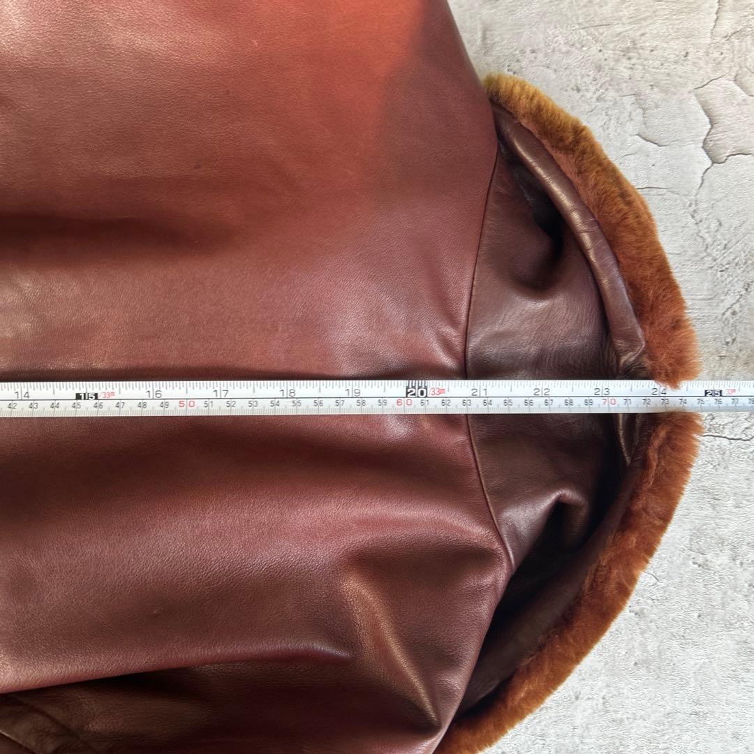 OLIVIER MASSUGER ラムレザー　レザージャケット　ダブル　L