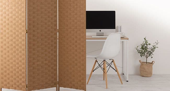 ★美品★ バンブー風 4つ折り パーテーション 174cm 目隠し