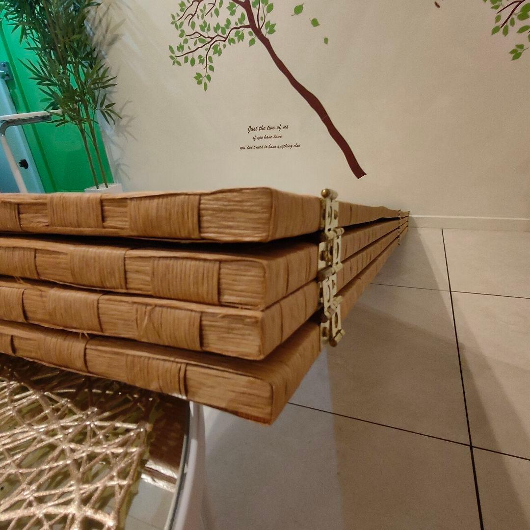 ★美品★ バンブー風 4つ折り パーテーション 174cm 目隠し