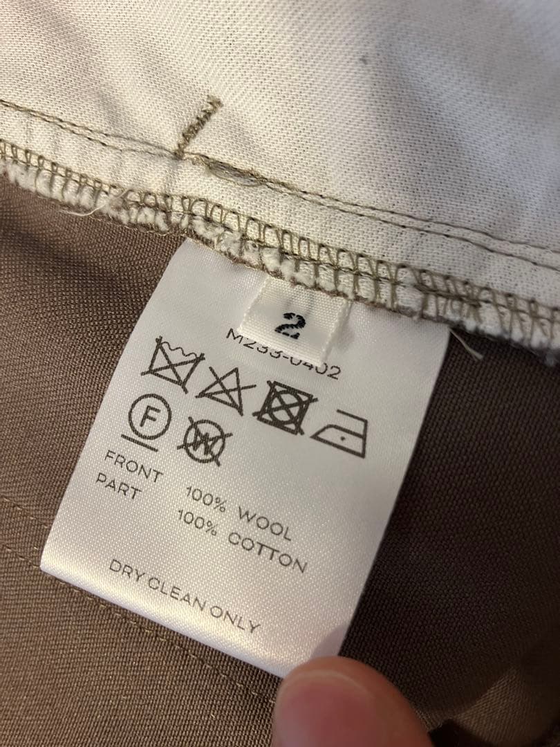 【マツフジ】 Wool Cargo Pocket Wide Trousers