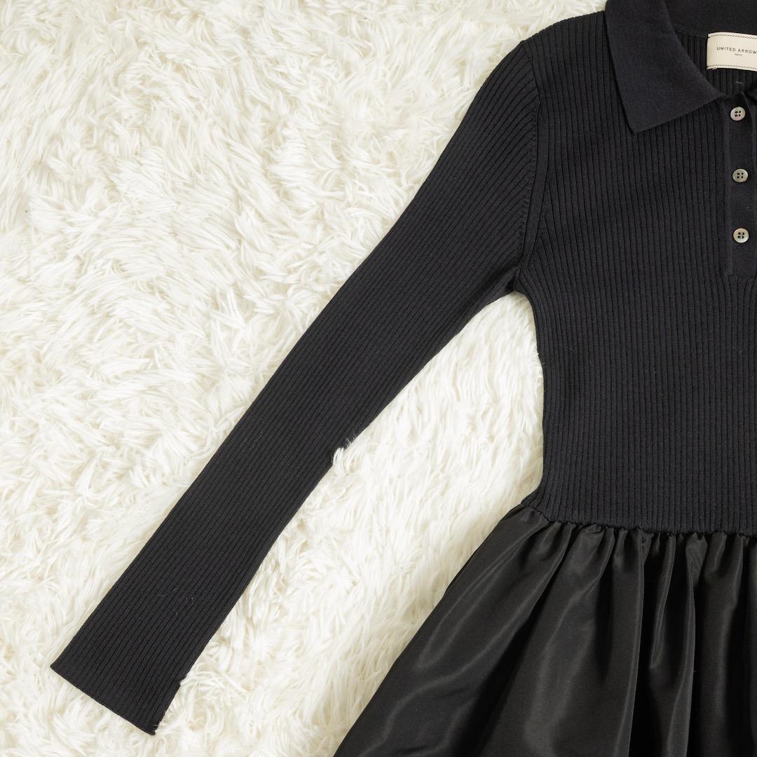 UNITED ARROWS 25AW フィット ＆ フレア ポロワンピース