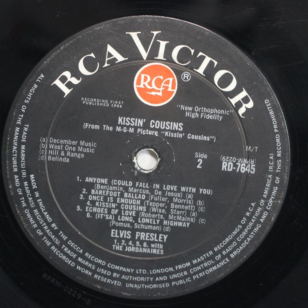 英LP Elvis Presley Kissin' Cousins Mono深溝