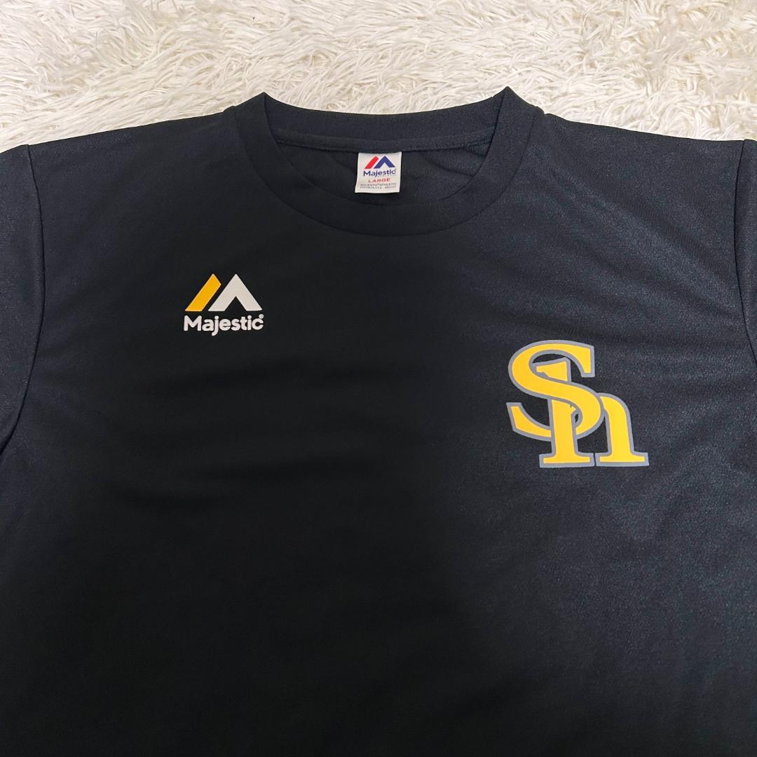 人気　マジェスティック　ソフトバンクホークス　tシャツ　トレーニング　L