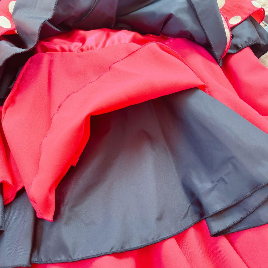 フラメンコ　ピンク水玉　ファルダ　衣装