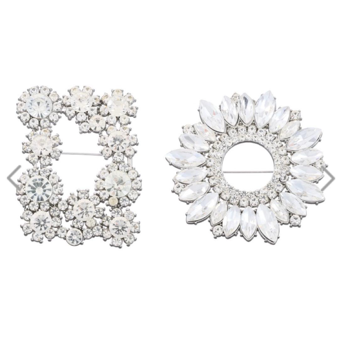 新品！ティエドゥール ブローチ付 ミンク調フェイクファー ベスト＆マフラー