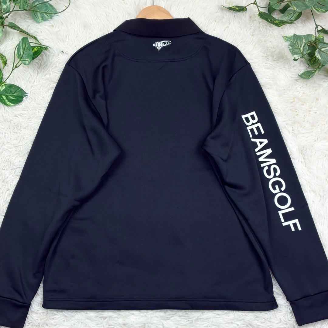 美品　ビームスゴルフ　KARUISHI(R)素材　襟付きプルオーバー　XL　黒