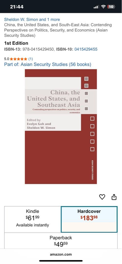 洋書 China, United States, and Southeast Asia