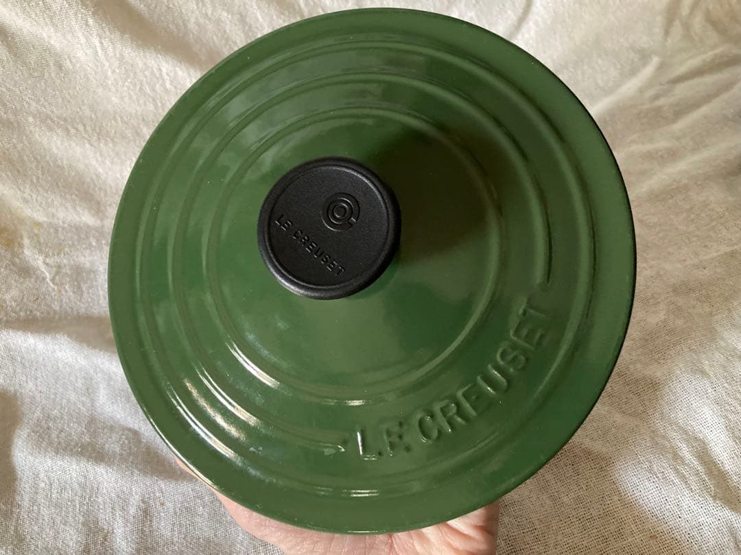ル・クルーゼ　ココットロンド　18センチ　モスグリーン　希少