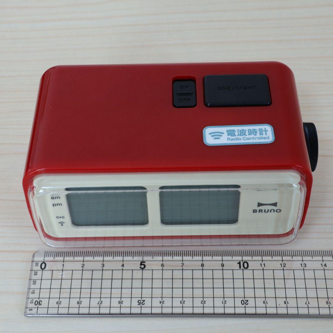 【超希少・廃盤品】BRUNO 電波 時計 レトロアラーム レッド 動作確認済み