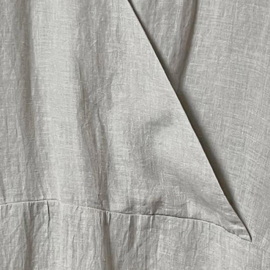 evam eva リネン カシュクール ワンピース ロング 八分袖