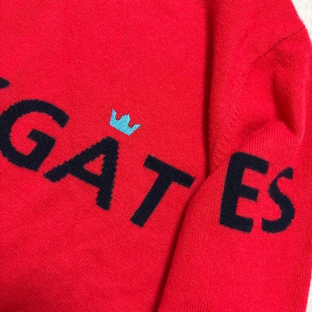 パーリーゲイツ★カシミヤ100%★ビッグロゴ★ニット【メンズ サイズ5（L】