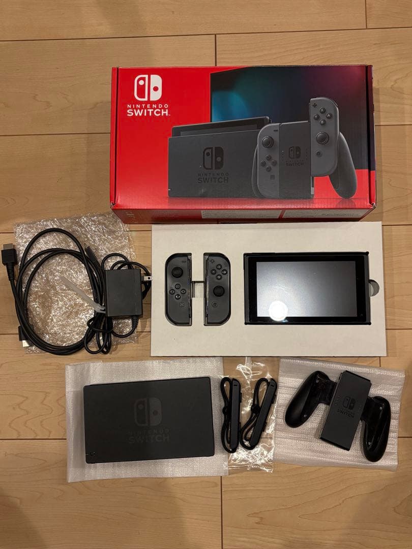 Nintendo Switch 本体 グレー 箱付き 付属品完備