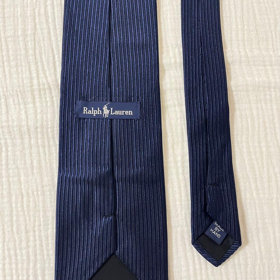 【 極美品 】 ポロラルフローレン ソリッド ネイビー 光沢感 無地